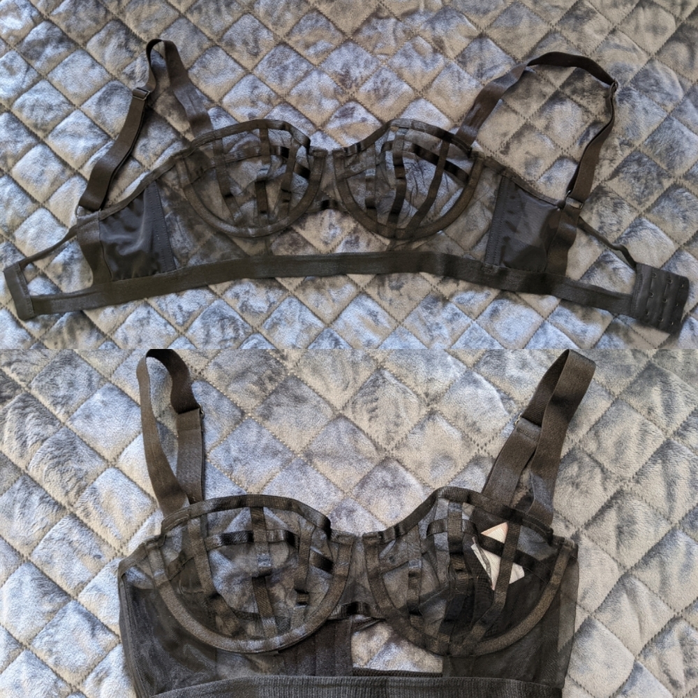 Playful Promises Cage Bra 32C fits 28D